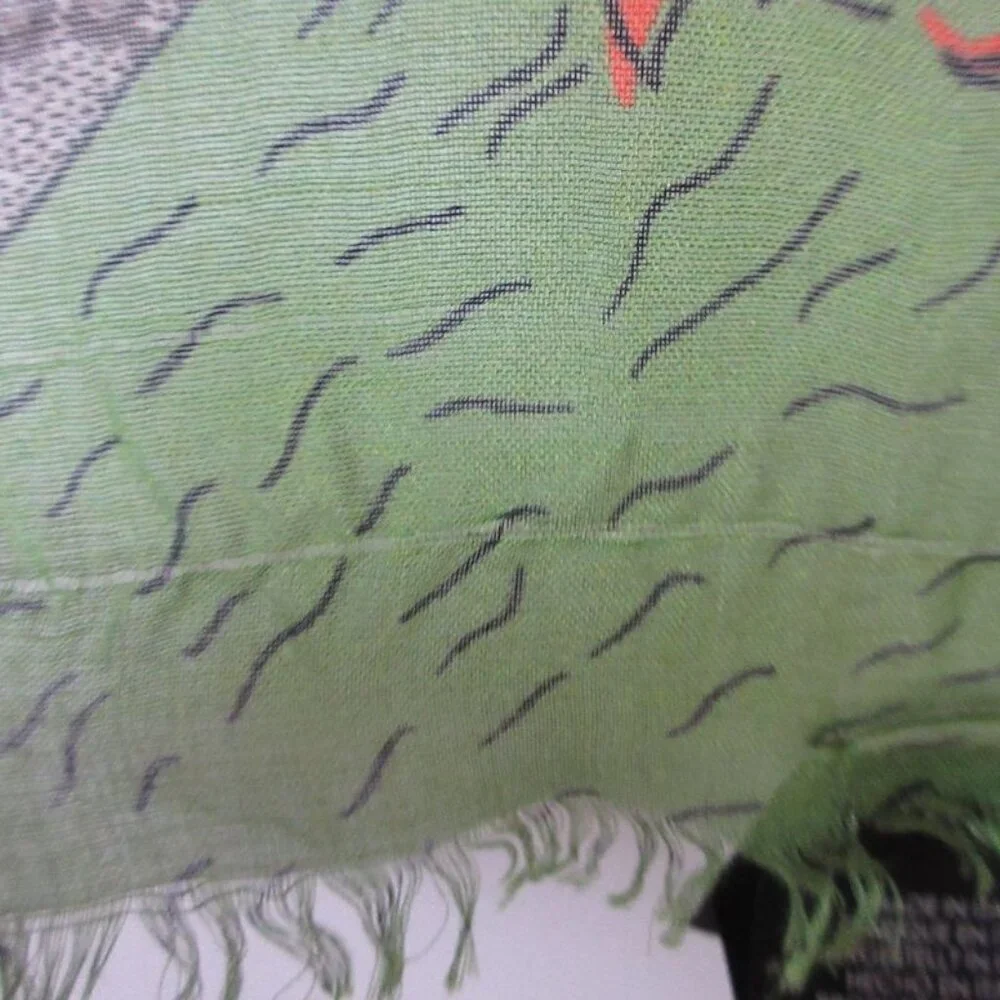 Gucci Jubilee Print Modal Silk Large Scarf Shawl Beige Multicolor - Picture 8 of 9